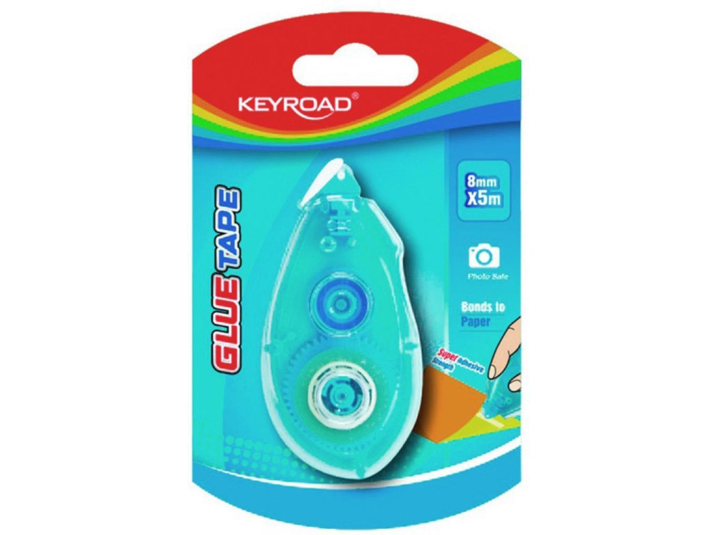 Lepiaci roller KEYROAD Super lepiaca sila, obojstranný, blister