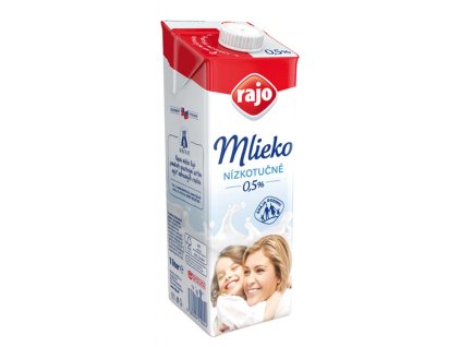 Trvanlivé mlieko RAJO nízkotučné 0,5% 1 ℓ