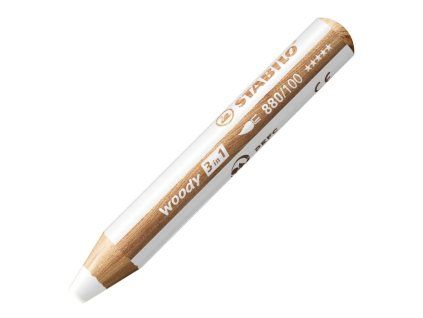 Viacúčelová farbička STABILO woody 3 in1 biela
