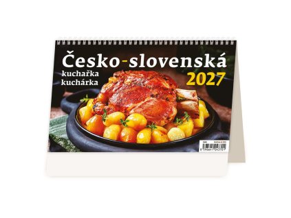 Stolový kalendár riadkový 22,6x13,9 cm - Česko-slovenská kuchárka 2027