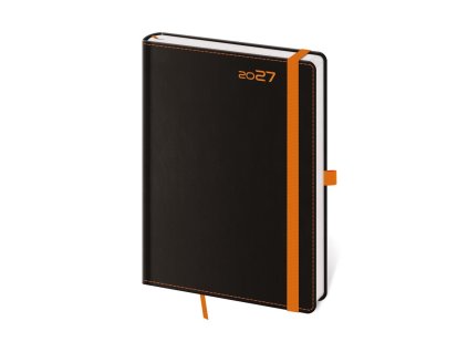 Diár BLACK ORANGE týždenný A5 14,3x20,5cm 2027