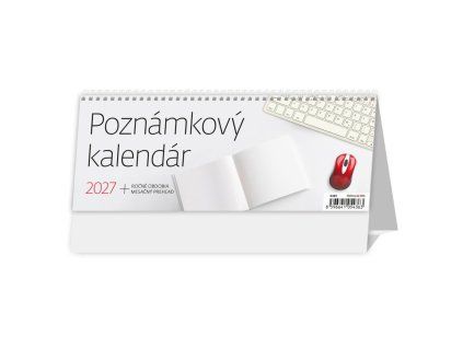 Stolový kalendár stĺpcový 24,6 x 9,6 cm - Poznámkový 2027