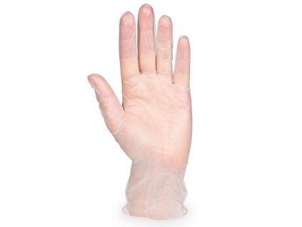Rukavice jednorazové, vinylové, nepudrované, číre veľ. 9/ L (100 ks)