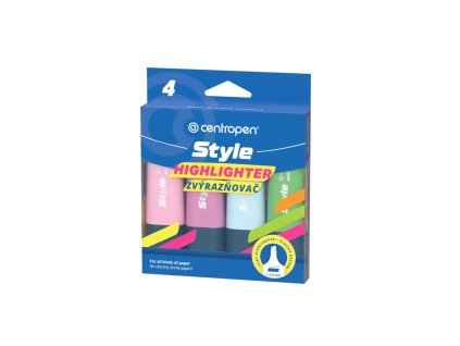 Sada zvýrazňovačov Centropen STYLE SOFT 4f