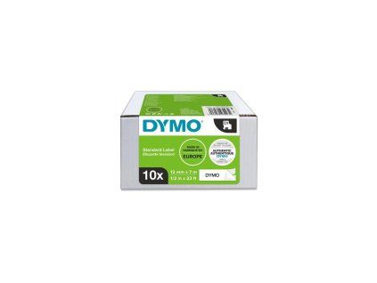 Samolepiaca páska Dymo D1 12 mm biela/čierna, 10ks