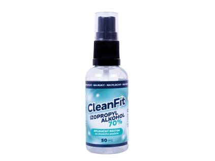 CleanFit alkoholový roztok IZOPROPYLALKOHOL 70% s rozprašovačom 50 ml