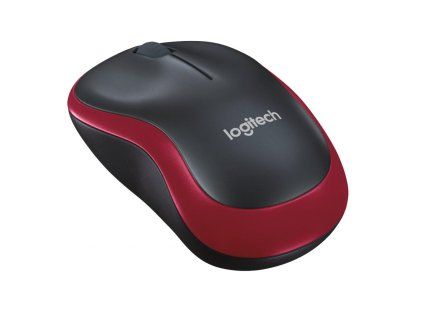 Myš Logitech M185 červená, bezdrôtová, optická