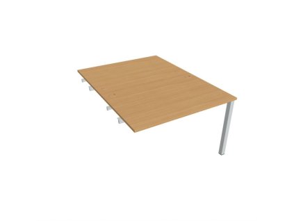 Pracovný stôl Uni k pozdĺ. reťazeniu, 120x75,5x160 cm, buk/sivá