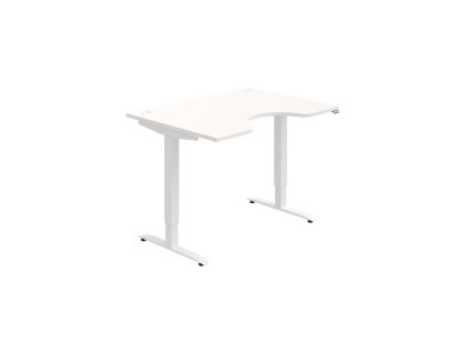 Pracovný stôl Motion Ergo, ZO, 2S, 120x70,5-120,5x90 cm, biela/biela
