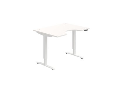 Pracovný stôl Motion Ergo, PO, 2S, 120x70,5-120,5x90 cm, biela/biela