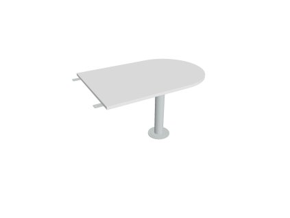 Doplnkový stôl Cross, 120x75,5x80 cm, biela/kov