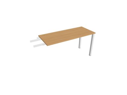 Pracovný stôl Uni, reťaziaci, 140x75,5x60 cm, buk/biela