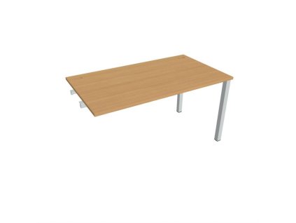Pracovný stôl Uni k pozdĺ. reťazeniu, 140x75,5x80 cm, buk/sivá