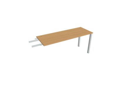 Pracovný stôl Uni, reťaziaci, 160x75,5x60 cm, buk/sivá