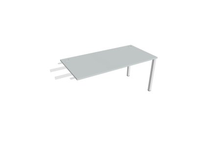 Pracovný stôl Uni, reťaziaci, 160x75,5x80 cm, sivá/biela