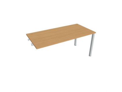 Pracovný stôl Uni k pozdĺ. reťazeniu, 160x75,5x80 cm, buk/sivá