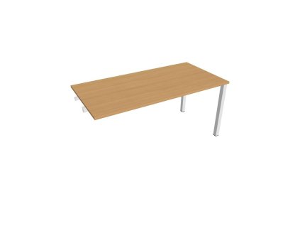 Rokovací stôl Uni k pozdĺ. reťazeniu, 160x75,5x80 cm, buk/biela