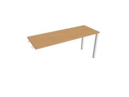 Pracovný stôl Uni k pozdĺ. reťazeniu, 160x75,5x60 cm, buk/biela