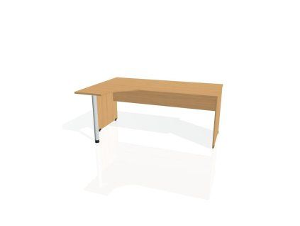 Pracovný stôl Gate, ergo, pravý, 180x75,5x120 cm, buk/buk