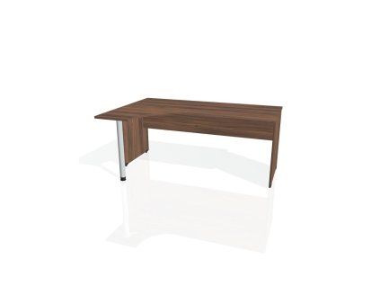 Pracovný stôl Gate, ergo, pravý, 180x75,5x120 cm, orech/orech