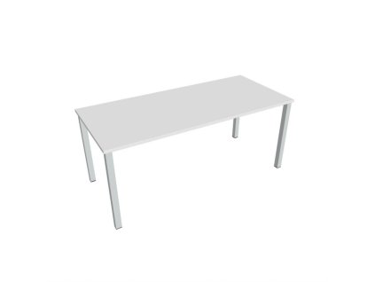 Rokovací stôl Uni, 180x75,5x80 cm, biela/sivá