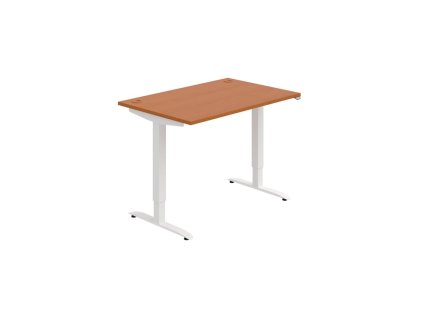 Pracovný stôl Motion, ZO, 2S, 120x70,5-120,5x80 cm, čerešňa/biela