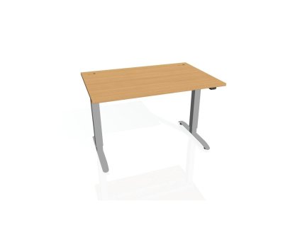 Pracovný stôl Motion, ZO, 2S, 140x70,5-120,5x80 cm, buk/sivá