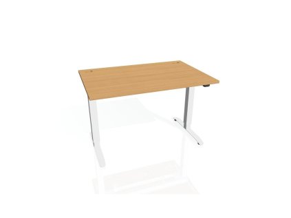 Pracovný stôl Motion, ZO, 2S, 140x70,5-120,5x80 cm, buk/biela