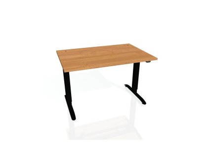 Pracovný stôl Motion, ZO, 2S, 140x70,5-120,5x80 cm, jelša/čierna