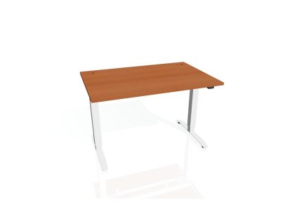Pracovný stôl Motion, ZO, 2S, 140x70,5-120,5x80 cm, čerešňa/biela