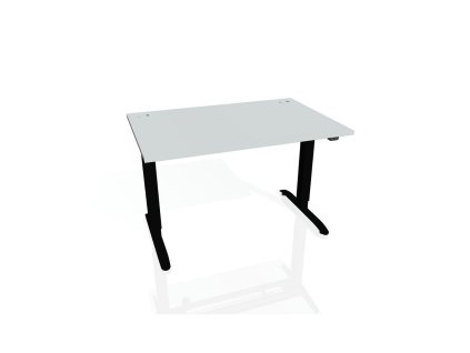 Pracovný stôl Motion, ZO, 2S, 140x70,5-120,5x80 cm, sivá/čierna