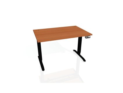 Pracovný stôl Motion, PO, 2S, 140x70,5-120,5x80 cm, čerešňa/čierna