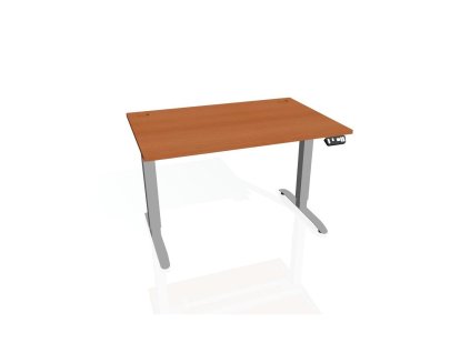 Pracovný stôl Motion, PO, 2S, 140x70,5-120,5x80 cm, čerešňa/sivá