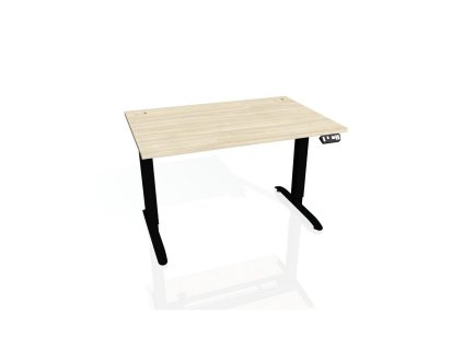 Pracovný stôl Motion, PO, 2S, 160x70,5-120,5x80 cm, agát/čierna