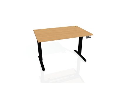 Pracovný stôl Motion, PO, 2S, 160x70,5-120,5x80 cm, buk/čierna