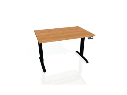Pracovný stôl Motion, PO, 2S, 160x70,5-120,5x80 cm, jelša/čierna