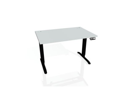 Pracovný stôl Motion, PO, 2S, 160x70,5-120,5x80 cm, sivá/čierna