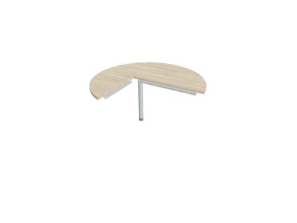 Doplnkový stôl Cross, pravý, 120x75,5x(60x80) cm, agát/kov