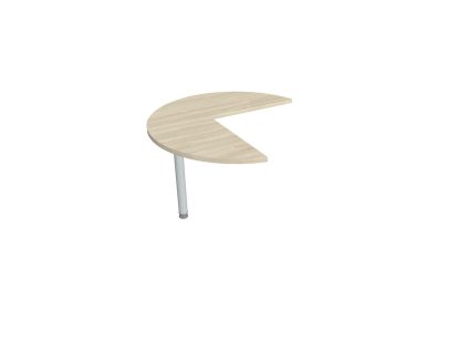 Doplnkový stôl Flex, ľavý, 100,0x75,5x(60x60) cm, agát/kov