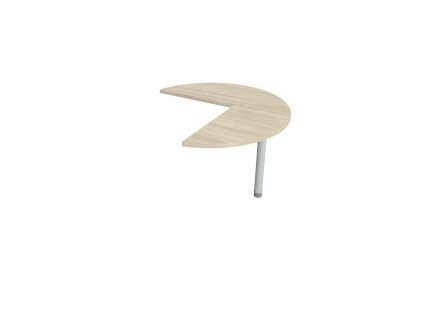 Doplnkový stôl Flex, pravý, 100,0x75,5x(60x60) cm, agát/kov