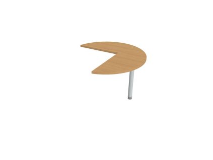 Doplnkový stôl Flex, pravý, 100,0x75,5x(60x60) cm, buk/kov