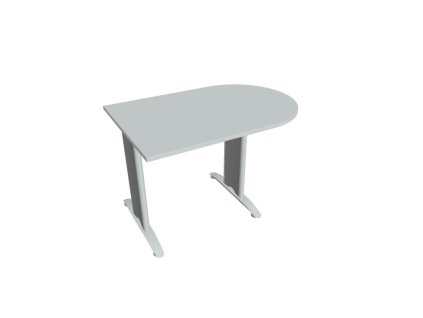 Doplnkový stôl Flex, 120x75,5x80 cm, sivá/kov