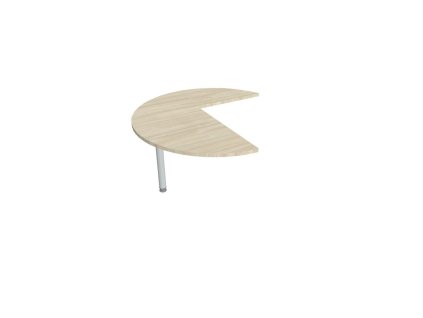 Doplnkový stôl Flex, ľavý, 120x75,5x(80x60) cm, agát/kov