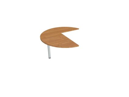 Doplnkový stôl Flex, ľavý, 120x75,5x(80x60) cm, jelša/kov