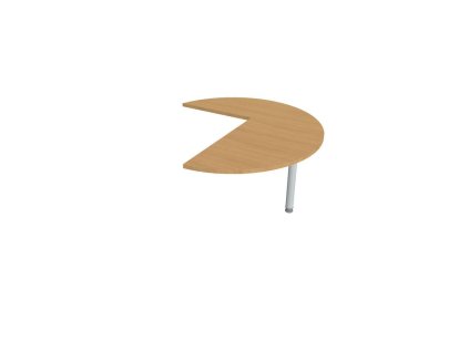 Doplnkový stôl Flex, pravý, 120x75,5x(60x80) cm, buk/kov