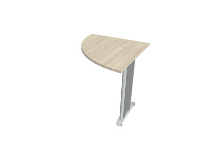 Doplnkový stôl Flex, ľavý, 80x75,5x80 cm, agát/kov