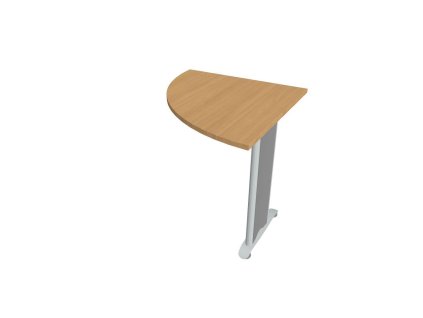 Doplnkový stôl Flex, ľavý, 80x75,5x80 cm, buk/kov