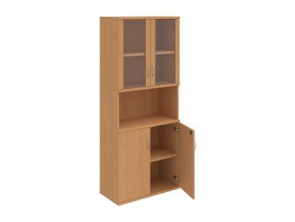 Policová skriňa Strong, zámok, 80x192x40 cm, buk/buk