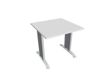 Rokovací stôl Flex, 80x75,5x80 cm, biely/kov
