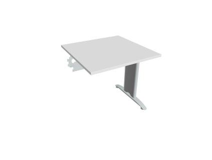 Rokovací stôl Flex, 80x75,5x80 cm, biely/kov